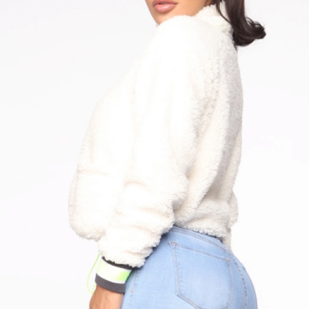“Toxic touch fuzzy jacket”